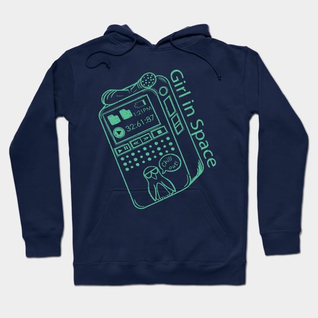 Girl in Space Recorder Hoodie by Desdymona